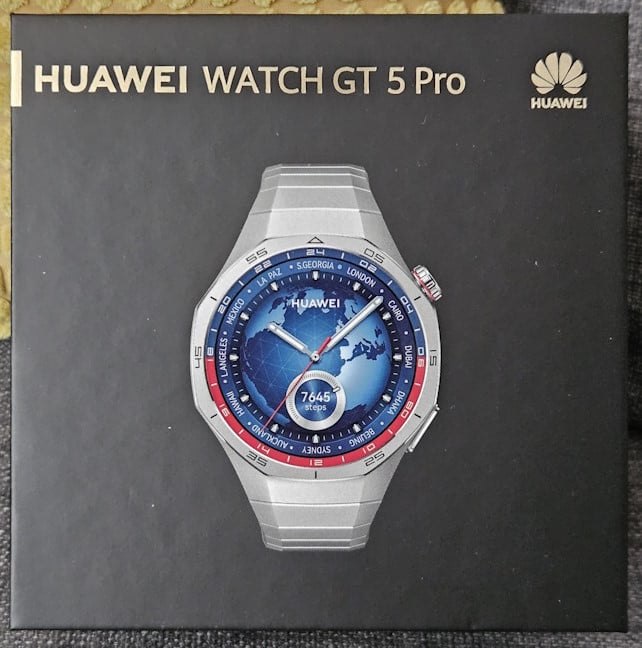 The packaging for HUAWEI WATCH GT 5 Pro