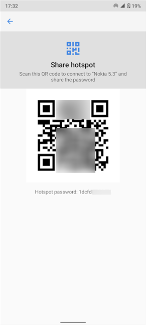 Scan the QR code or use the Hotspot password
