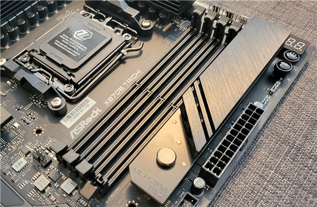 The board supports overclocked DDR5 memory