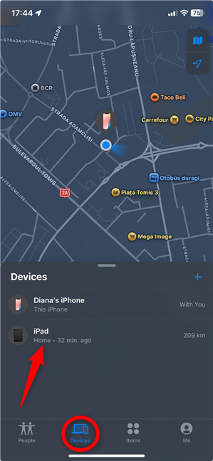 Access the Devices tab to see where your gadgets are