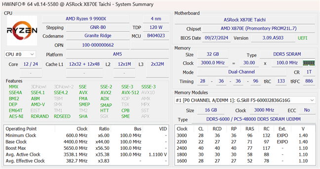 The system used for testing the RAM